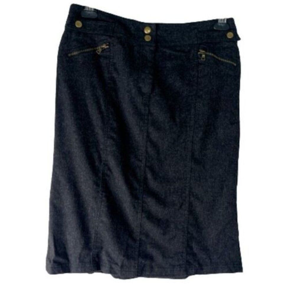 Express Wool Pencil Skirt Charcoal Gray Size 6